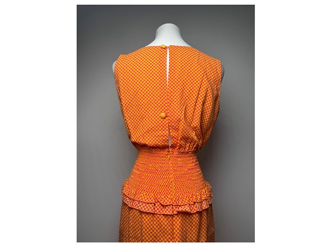 Vestido Vintage Givenchy Laranja M - vista 15