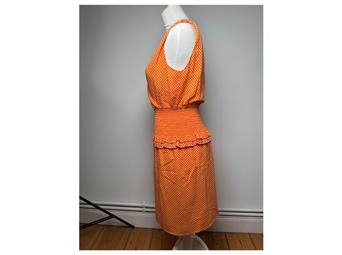 Vestido Vintage Givenchy Laranja M - vista 2