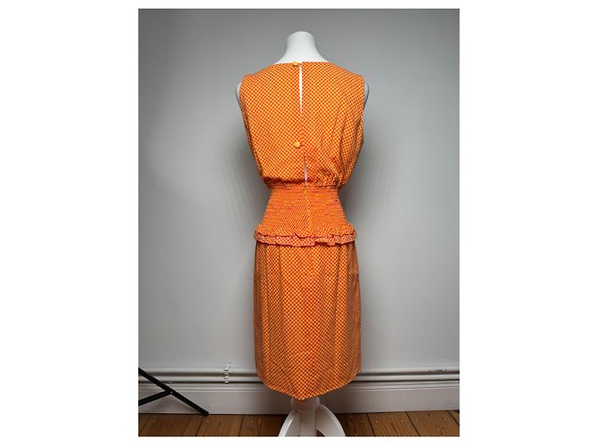 Vestido Vintage Givenchy Laranja M - vista 3