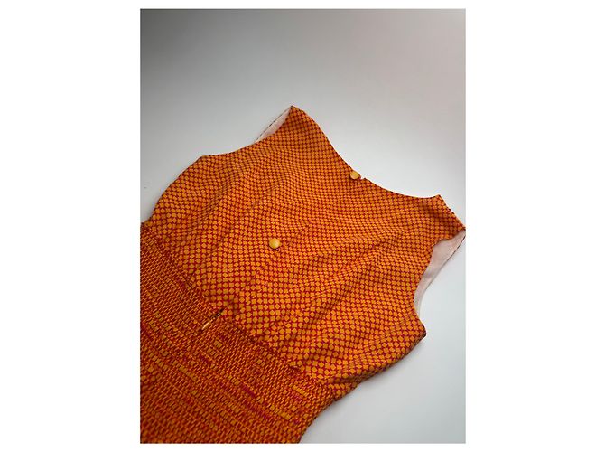 Vestido Vintage Givenchy Laranja M - vista 9