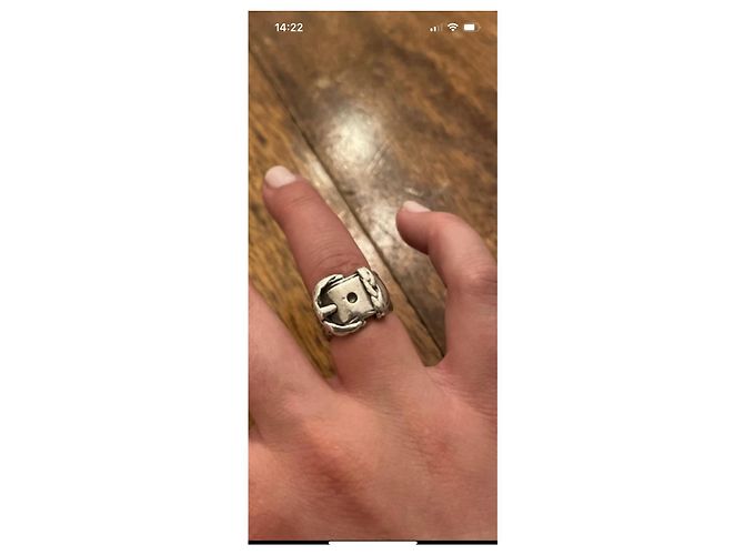 Anillo Hermès Diane Plata - vista 2