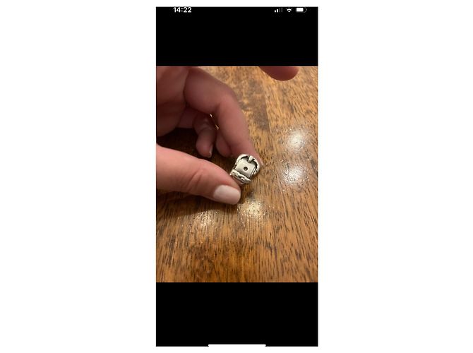 Anillo Hermès Diane Plata - vista 4