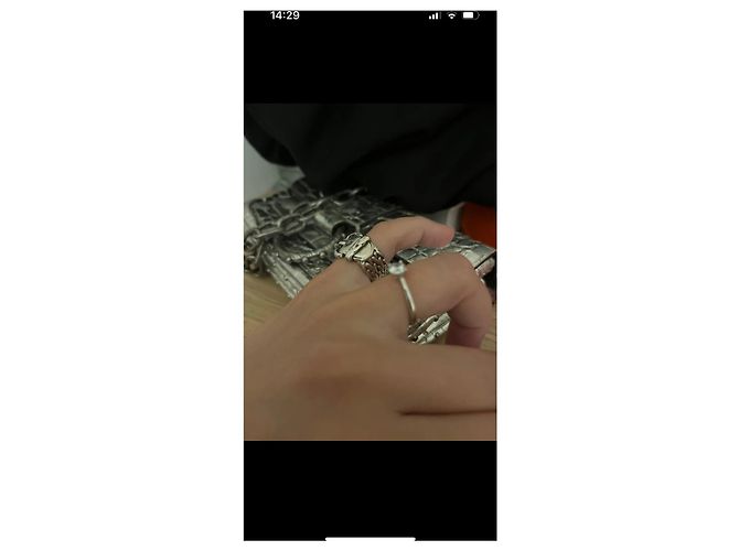 Anillo Hermès Diane Plata - vista 6