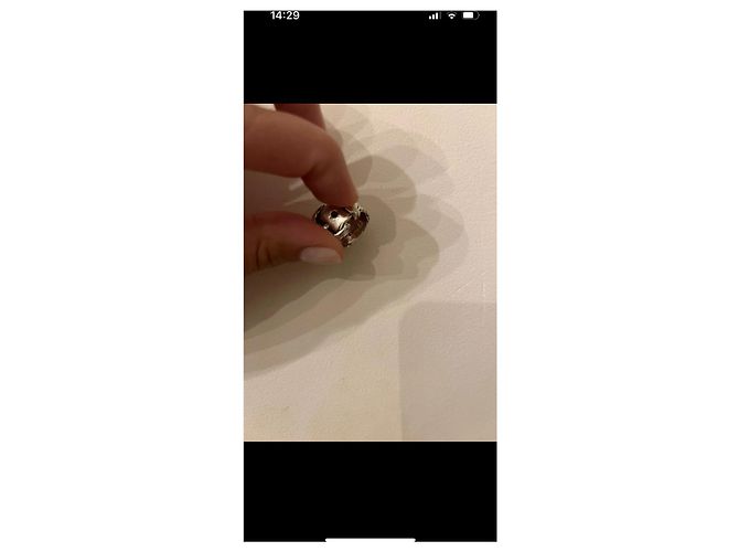 Anillo Hermès Diane Plata - vista 9