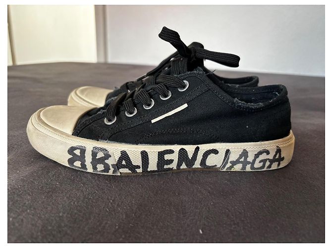 Zapatillas Balenciaga Negras de Algodón Negro - vista 2