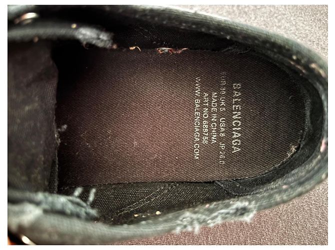Zapatillas Balenciaga Negras de Algodón Negro - vista 6