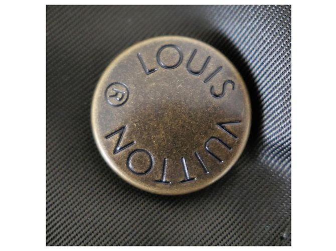 Chaqueta deportiva con capucha de nylon brillante Louis Vuitton Caqui - vista 13