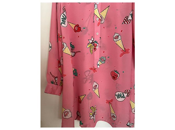 Vestido de seda com botões Paul & Joe Rosa Tamanho 38 - vista 8