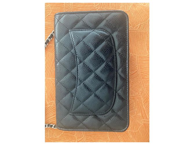 Chanel WOC in pelle caviar e argento Nero - vista 10