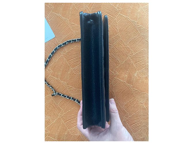 Chanel WOC in pelle caviar e argento Nero - vista 11