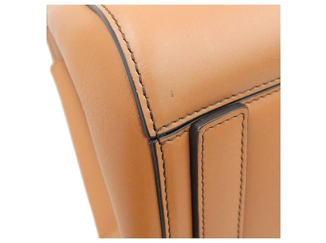 Sac à main 2WAY en cuir python Max Mara Marron - vue 4
