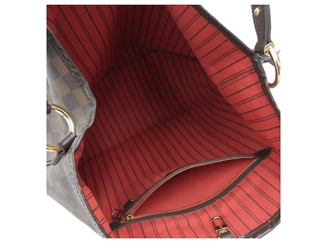 Louis Vuitton Damier Delightful MM Shoulder Bag Brown - view 3
