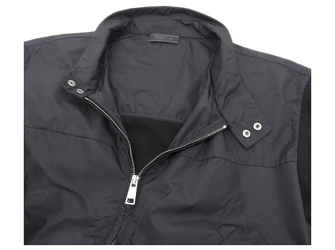 Prada Nylon-Wolljacke Schwarz 54 - Ansicht 3