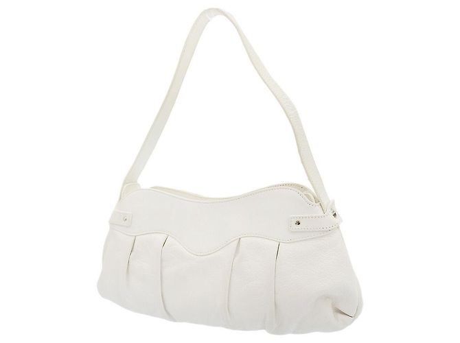 Borsa a Spalla in Pelle Salvatore Ferragamo Bianco - vista 2