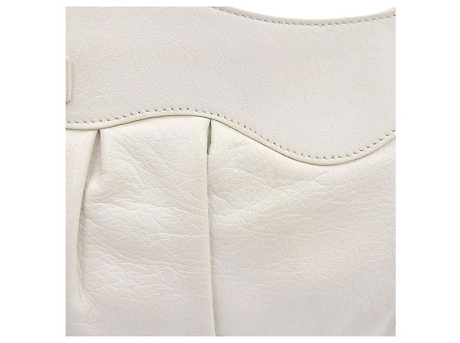 Borsa a Spalla in Pelle Salvatore Ferragamo Bianco - vista 4