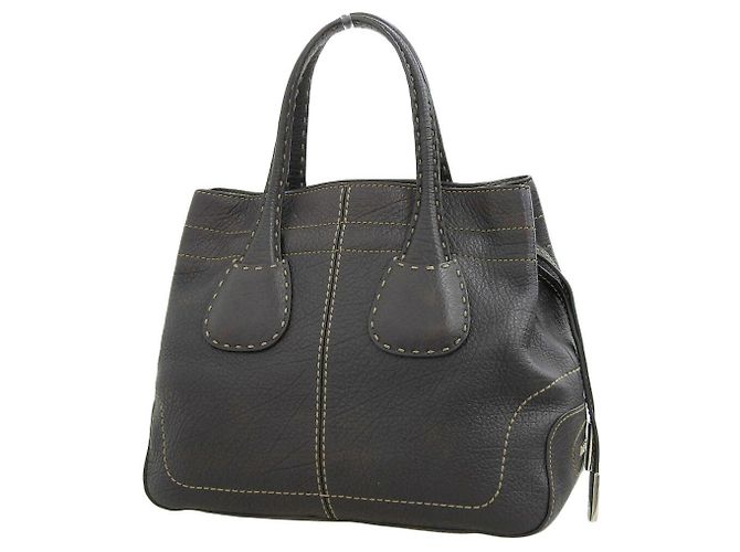 Borsa a mano D in pelle Tod's marrone scuro - vista 2