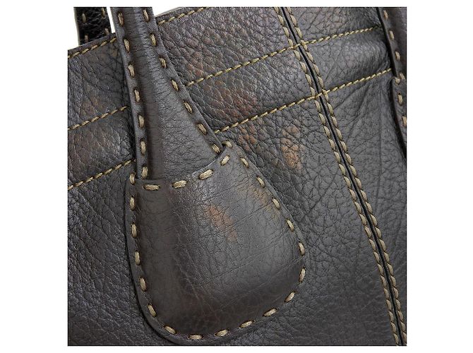Borsa a mano D in pelle Tod's marrone scuro - vista 4