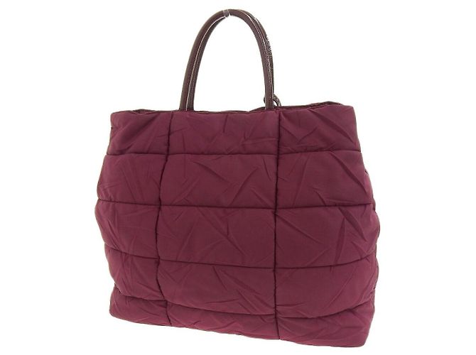Prada Nylon Crispy Handtasche BN1596 Rot Bordeaux - Ansicht 2