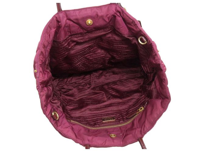 Prada Nylon Crispy Handtasche BN1596 Rot Bordeaux - Ansicht 3