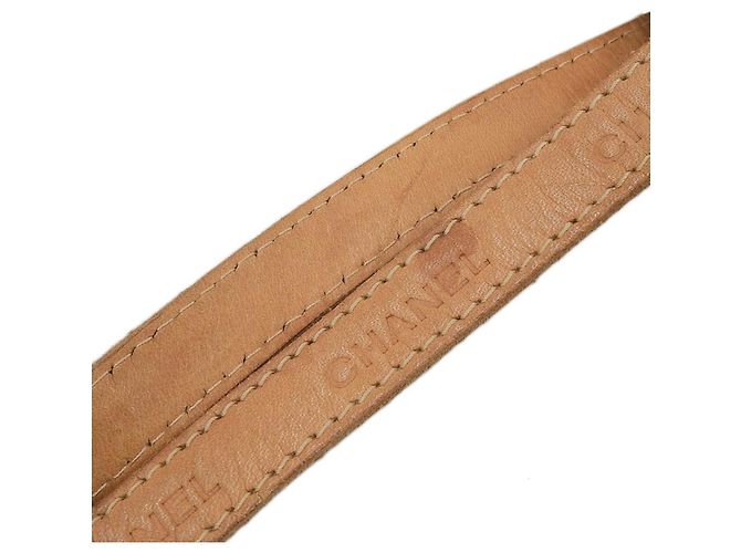 Bolsa de mão de couro trançado camel da Chanel Marrom Camelo - vista 6