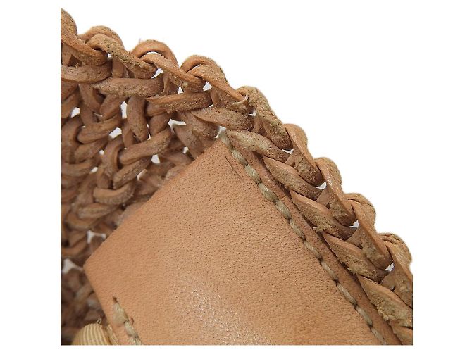 Bolsa de mão de couro trançado camel da Chanel Marrom Camelo - vista 7