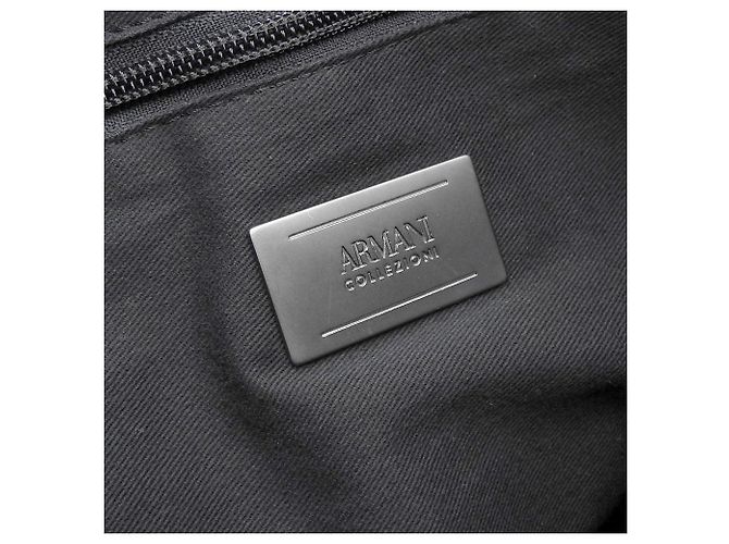 Borsa a tracolla in pelle rivestita Armani Nero - vista 10