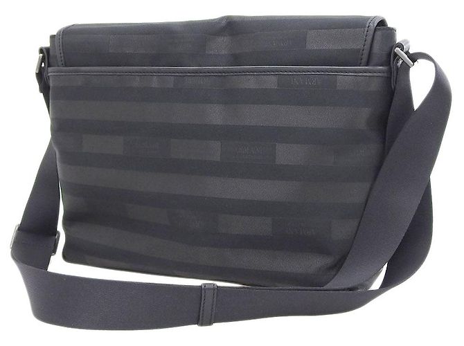 Borsa a tracolla in pelle rivestita Armani Nero - vista 2
