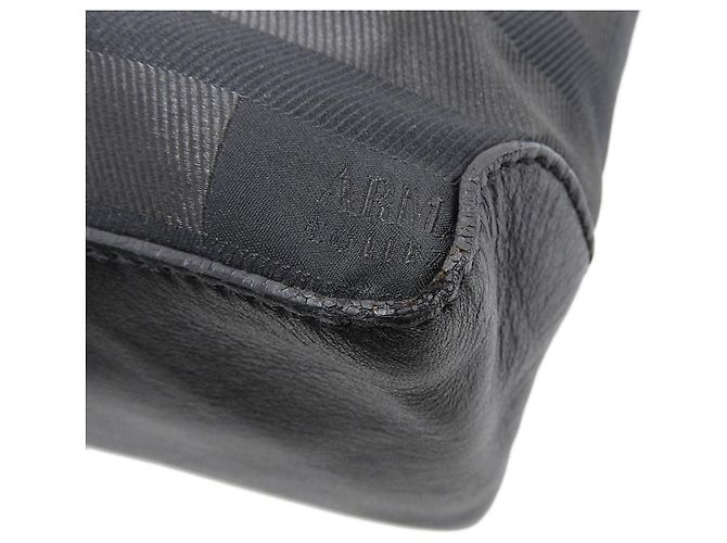 Borsa a tracolla in pelle rivestita Armani Nero - vista 4
