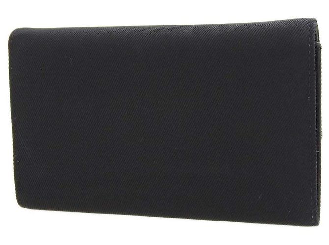 Fendi Logo Tri-Fold Wallet Black - view 2
