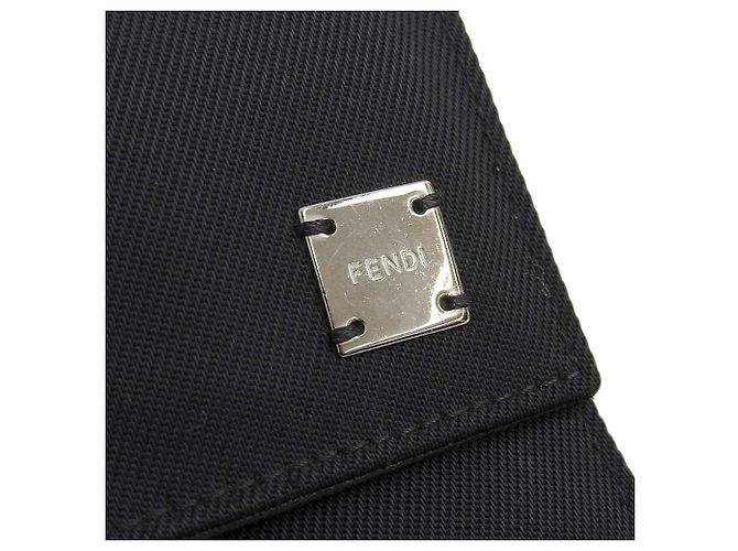 Fendi Logo Tri-Fold Wallet Black - view 4