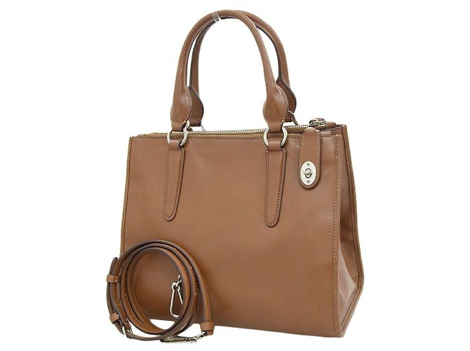 Coach Crosby Leder Tragetasche 33545 Braun - Ansicht 2