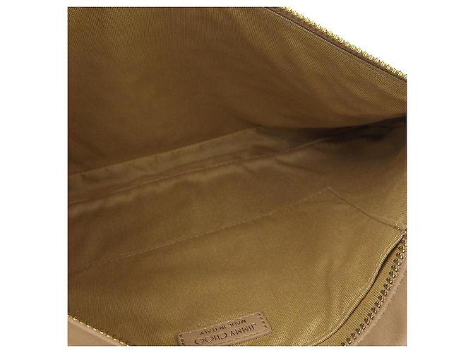 Pochette en cuir Zena Jimmy Choo rose beige - vue 5