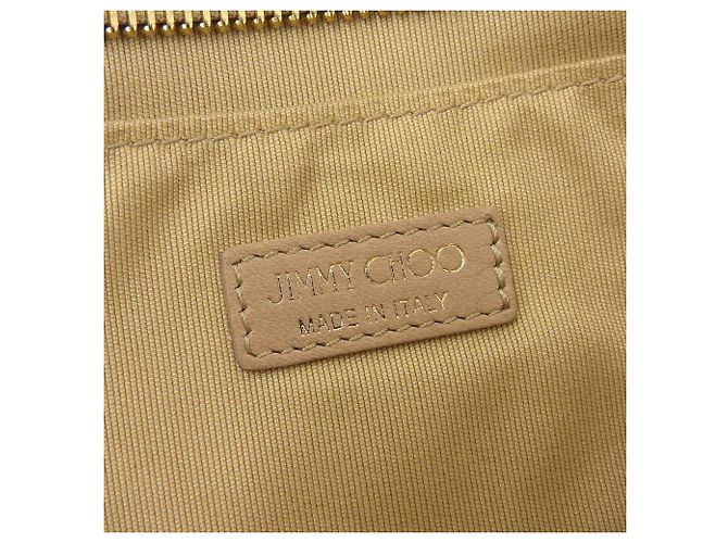 Pochette en cuir Zena Jimmy Choo rose beige - vue 6