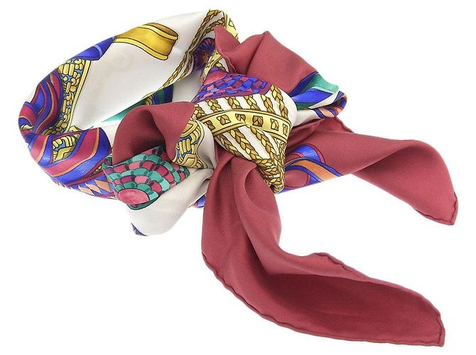 Foulard in seta Hermès 90 cm Rosso - vista 3