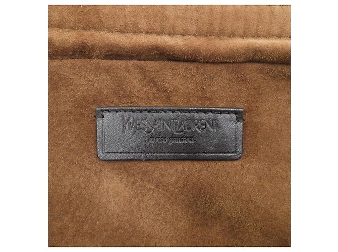 Borsa messenger 2WAY in pelle Yves Saint Laurent Marrone - vista 10