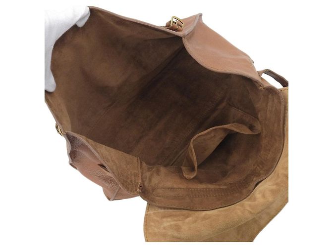 Borsa messenger 2WAY in pelle Yves Saint Laurent Marrone - vista 3