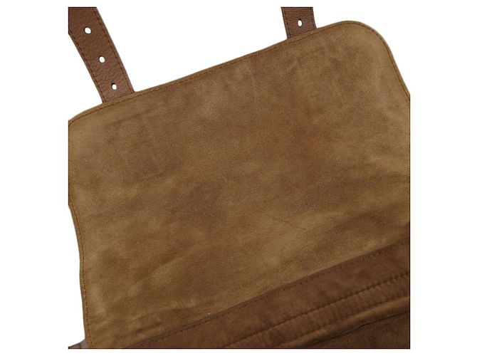 Borsa messenger 2WAY in pelle Yves Saint Laurent Marrone - vista 9