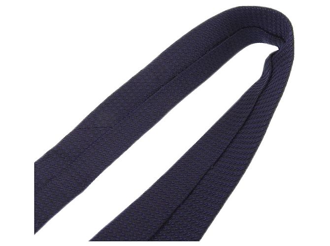 Cravatta stretta in seta Gucci blu navy con ape - vista 5