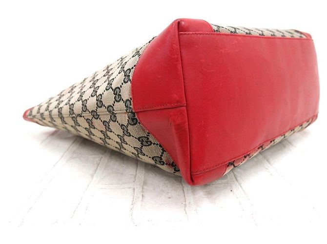 Marmont Gucci GG Leder- und Canvas-Shopper
Modellnummer: 0021121 - Rot Beige - Ansicht 4