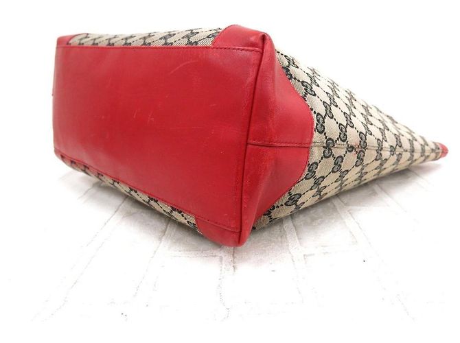 Marmont Gucci GG Leder- und Canvas-Shopper
Modellnummer: 0021121 - Rot Beige - Ansicht 5