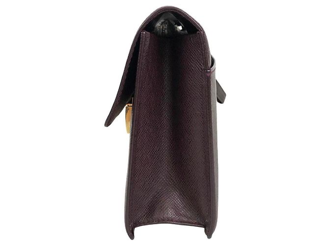 Clutch Louis Vuitton in pelle viola Porpora - vista 4
