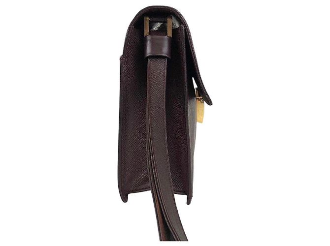 Clutch Louis Vuitton in pelle viola Porpora - vista 5