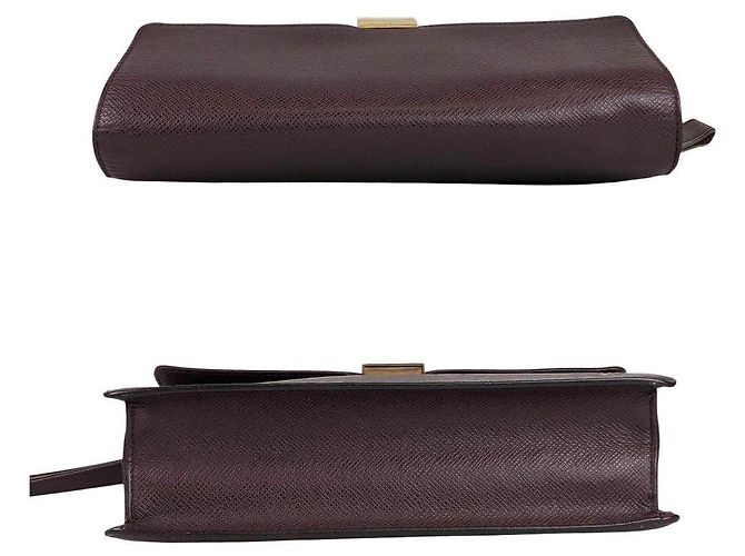 Clutch Louis Vuitton in pelle viola Porpora - vista 7
