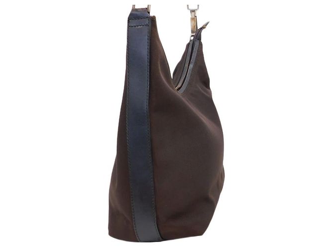 Borsa Gucci Jackie marrone in tessuto - vista 3