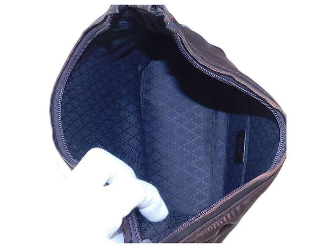 Borsa Gucci Jackie marrone in tessuto - vista 7