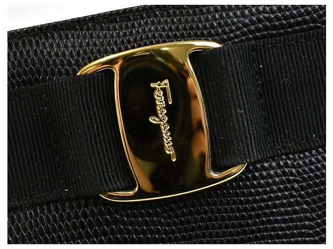 Borsa Salvatore Ferragamo Gancini in pelle nera Nero - vista 6