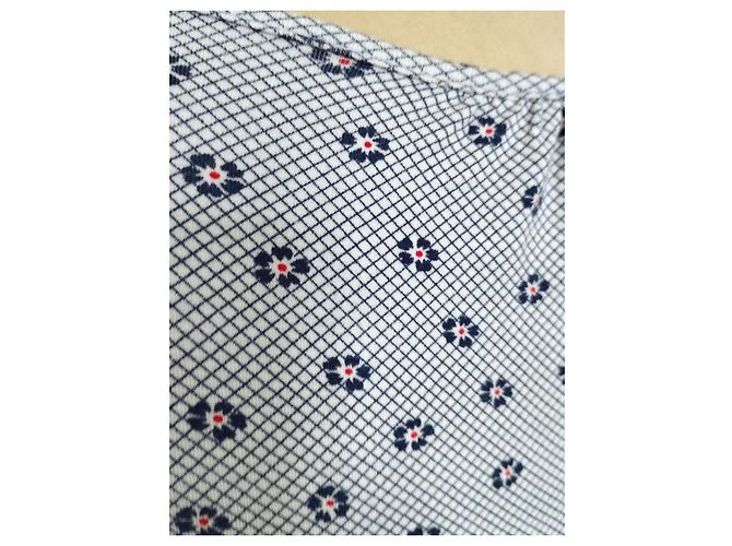 Agnès b. PREPPY QUADRILLE FLORAL KLEID TM Blau - Ansicht 11