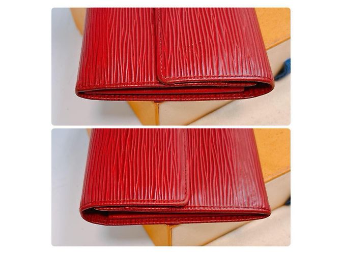 Louis Vuitton Sarah Geldbörse Rotes Leder - Ansicht 7