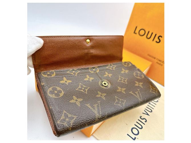 Cartera Louis Vuitton Sarah Marrón Cuero Castaño - vista 5