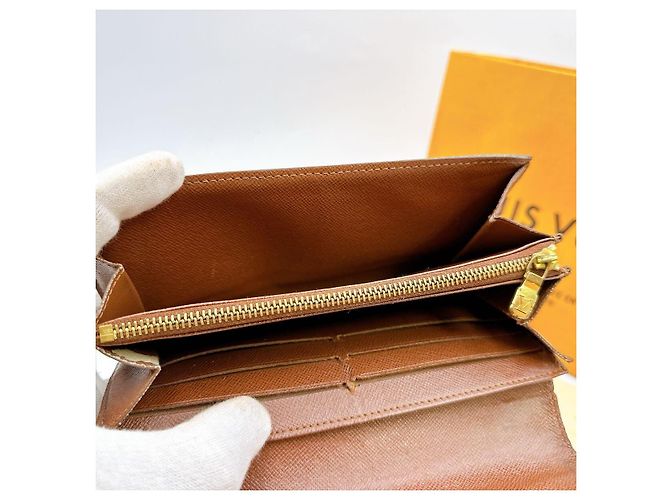 Cartera Louis Vuitton Sarah Marrón Cuero Castaño - vista 6